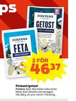 Stora Coop Fetaost/getost erbjuda
