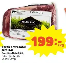 Coop Forum Färsk entrecôte/ Biff i bit erbjuda