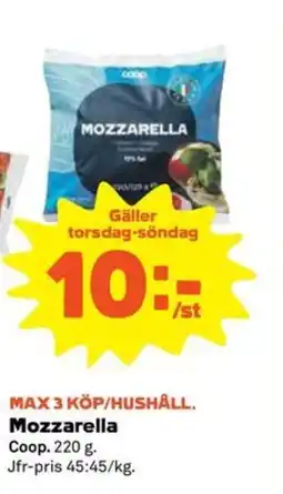 Coop Forum Coop Mozzarella erbjuda