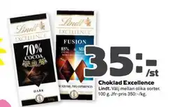 Coop Forum Lindt Choklad Excellence erbjuda