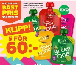 Coop Forum Ella's Kitchen.Ekologiska klämpåsar erbjuda