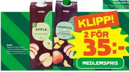 Coop Forum Coop Juice erbjuda