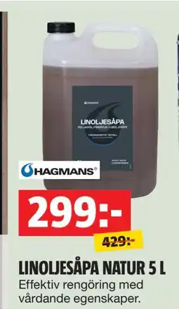 Bauhaus LINOLJESÅPA NATUR 5 L erbjuda