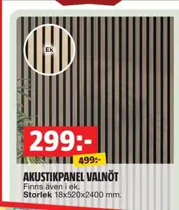 Bauhaus AKUSTIKPANEL VALNÖT erbjuda