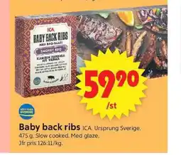 ICA Supermarket Baby back ribs erbjuda