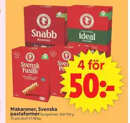 ICA Supermarket Makaroner, Sv pastaformer erbjuda