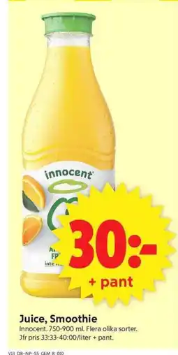 ICA Supermarket Juice, Smoothie erbjuda
