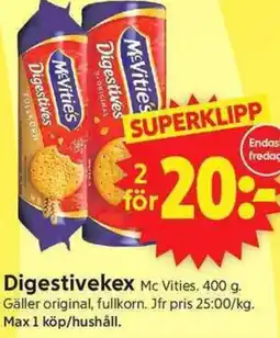ICA Supermarket Digestivekex erbjuda