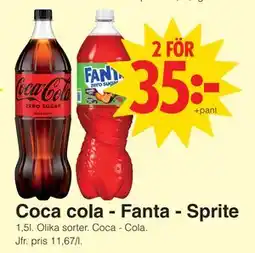 Matöppet Coca cola - Fanta - Sprite erbjuda