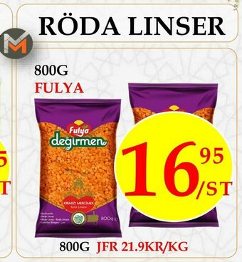 Matmixen Röda linser erbjuda
