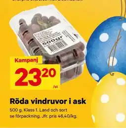 City Gross Röda vindruvor i ask erbjuda