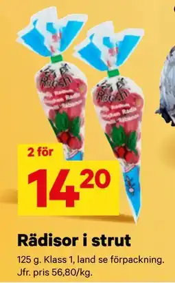 City Gross Rädisor i strut erbjuda