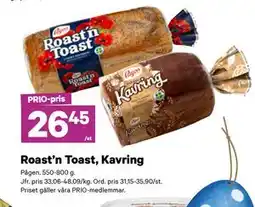 City Gross Roast’n Toast, Kavring, Pris i appen erbjuda
