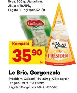 City Gross Le Brie, Gorgonzola erbjuda