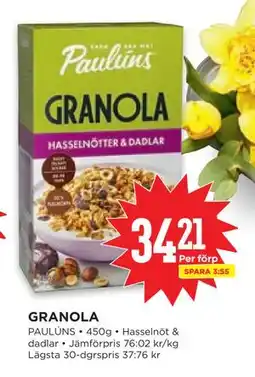 Willys GRANOLA erbjuda