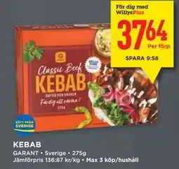 Willys KEBAB, Medlemspris erbjuda