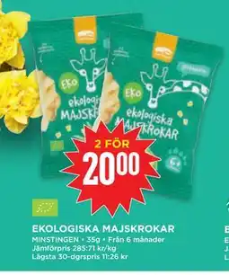 Willys EKOLOGISKA MAJSKROKAR erbjuda
