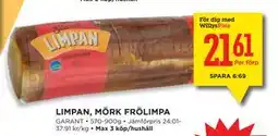 Willys LIMPAN, MÖRK FRÖLIMPA, Medlemspris erbjuda