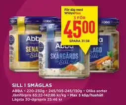 Willys Hemma SILL I SMÅGLAS, Medlemspris erbjuda