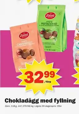 Pekås Chokladägg med fyllning erbjuda