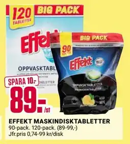 ÖoB EFFEKT MASKINDISKTABLETTER erbjuda