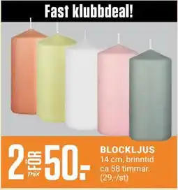 ÖoB BLOCKLJUS, Medlemspris erbjuda