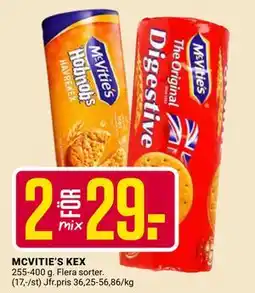 ÖoB MCVITIE’S KEX erbjuda