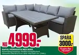 ÖoB NAPOLI HÖRNSOFFA MED BORD erbjuda