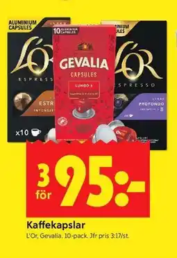 ICA Kvantum Kaffekapslar erbjuda