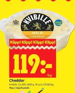 ICA Kvantum Cheddar erbjuda