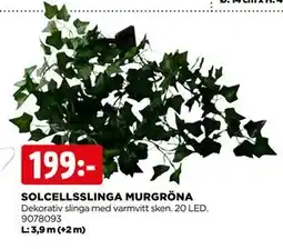 Jem&Fix SOLCELLSSLINGA MURGRÖNA erbjuda