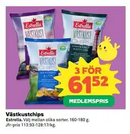 Coop Daglivs Västkustchips, Medlemspris erbjuda