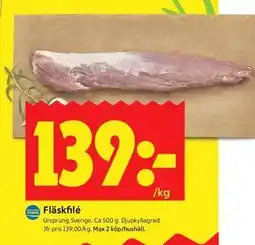ICA Kvantum Fläskfilé erbjuda