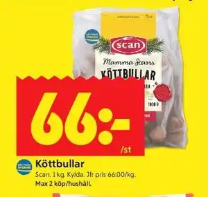 ICA Kvantum Köttbullar erbjuda