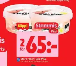 ICA Kvantum Stora räkor i lake MSC, Medlemspris erbjuda