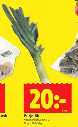 ICA Kvantum Purjolök erbjuda