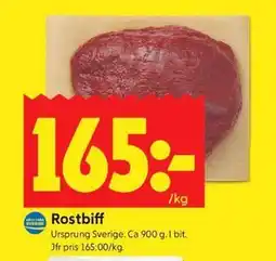 ICA Kvantum Rostbiff erbjuda