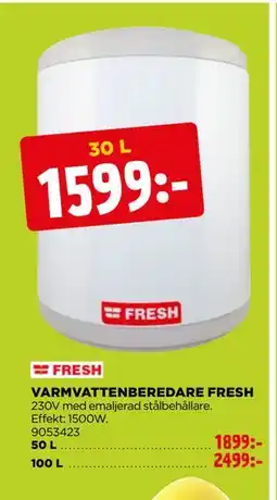 Jem&Fix VARMVATTENBEREDARE FRESH erbjuda