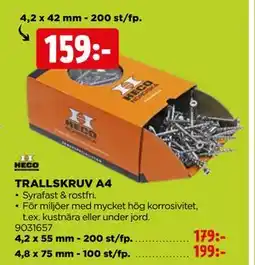 Jem&Fix TRALLSKRUV A4 erbjuda