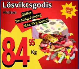 Supergrossen Lösviktsgodis erbjuda