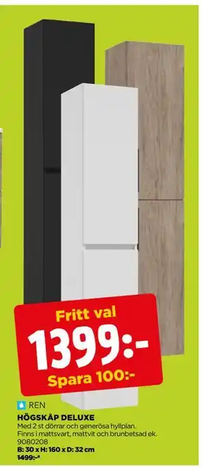 Jem&Fix HÖGSKÅP DELUXE erbjuda