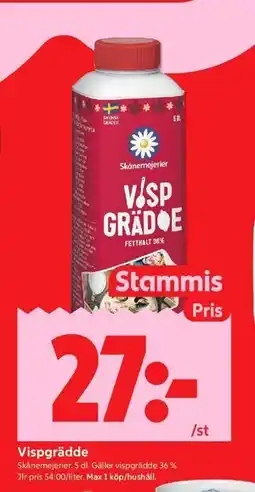 ICA Kvantum Vispgrädde, Medlemspris erbjuda