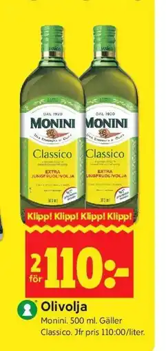 ICA Kvantum Olivolja erbjuda