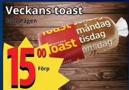 Supergrossen Veckans toast erbjuda