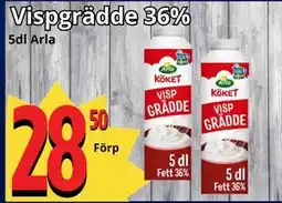 Supergrossen Vispgrädde 36% erbjuda
