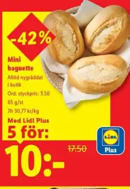 Lidl Mini baguette erbjuda