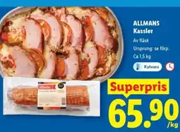 Lidl ALLMANS Kassler erbjuda