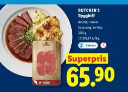 Lidl BUTCHER'S Ryggbiff erbjuda