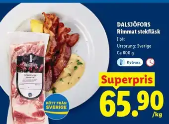 Lidl DALSJÖFORS Rimmat stekfläsk erbjuda