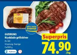 Lidl GUDRUNS Kryddade grillskivor erbjuda